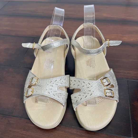 SAS Shoes - SAS NEW Duo Adjustable Gold Leather Comfort Sandals 8W Wide Walking Outdoors